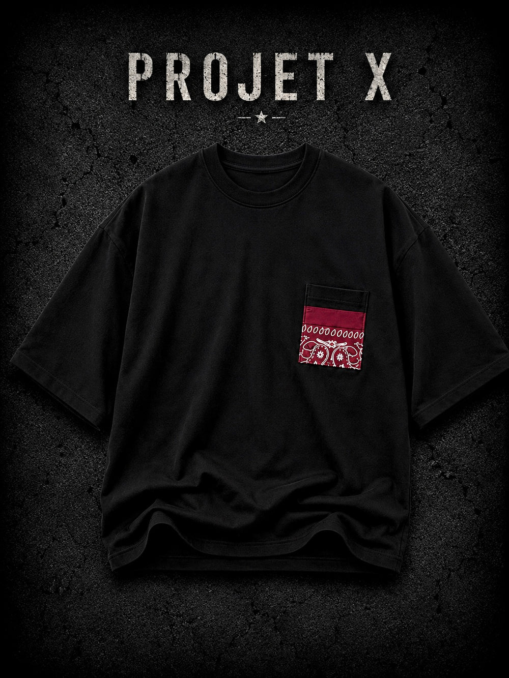BURGUNDY BANDANA TEE