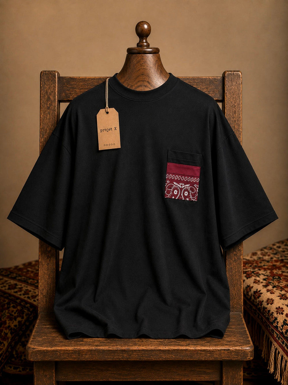 BURGUNDY BANDANA TEE